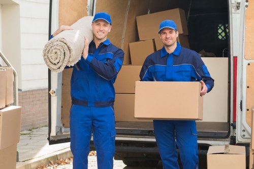 House moving service in Colindale with carefully wrapped furniture and boxes
