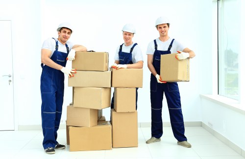 Student removals in Colindale with moving boxes ready for transport