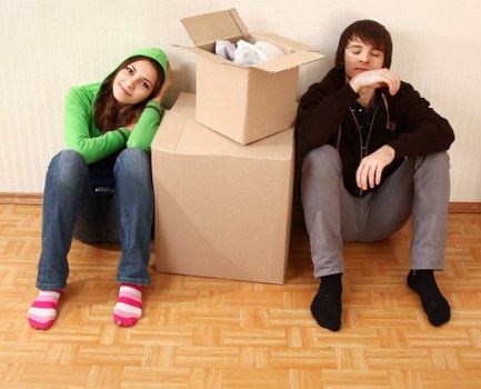 Fragile items wrapped securely inside packing boxes