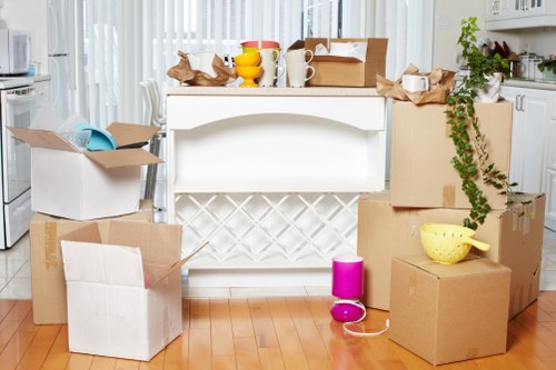 Furniture and boxes being moved safely in Colindale