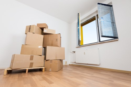 Office equipment being prepared for commercial moves in Colindale
