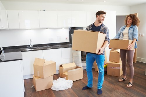 Local moving service handling boxes and household items