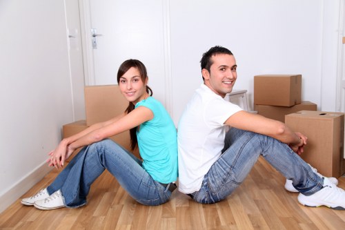 Packing boxes for a flat removal in Colindale