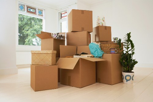 Preparing boxes and furniture for a house move in Colindale