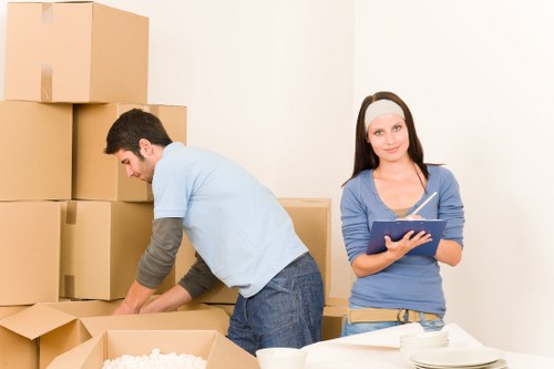 Careful handling of office equipment during a Colindale business move