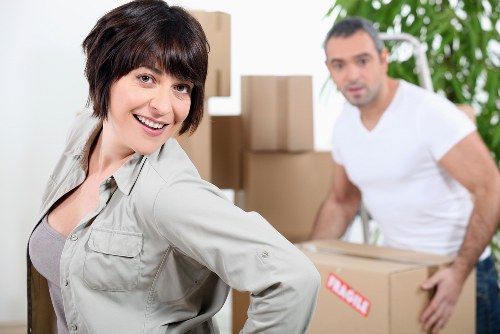 Careful loading of household items for a local move in Colindale